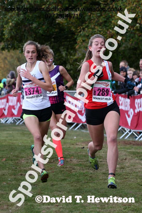 Womens under-17s, 2016 National Cross Cpuntry Relays, Berry Hill Park, Mansfield. Photo: David T. Hewitson/Sports for All Pics